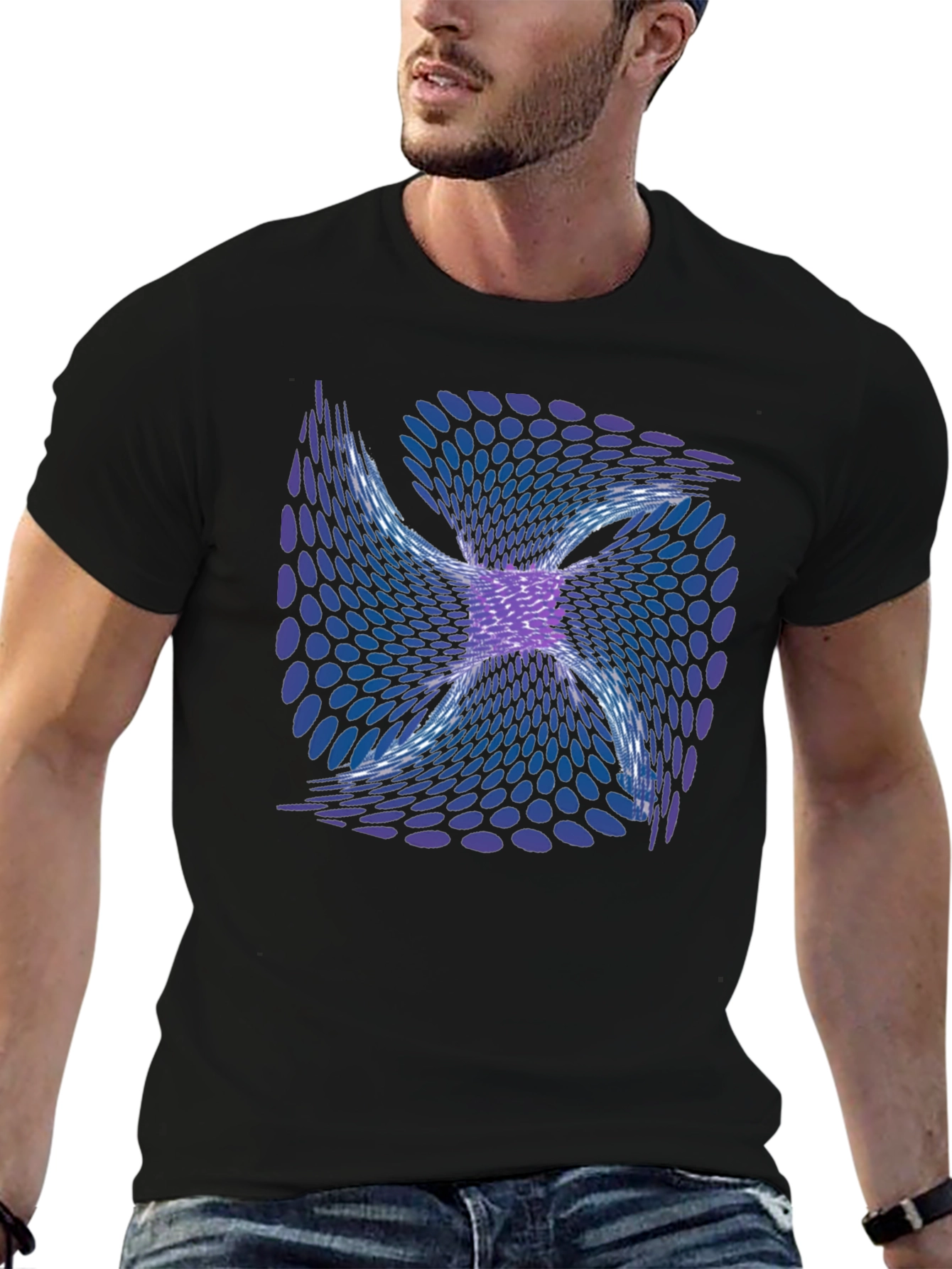 Abstract Swirl Tee - Modern Geometric Design