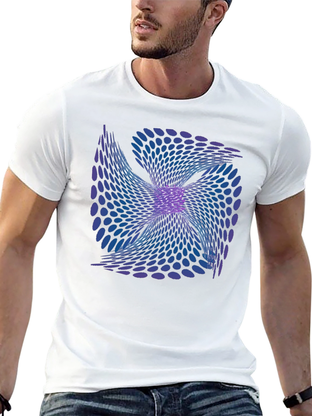 Abstract Swirl Tee - Modern Geometric Design