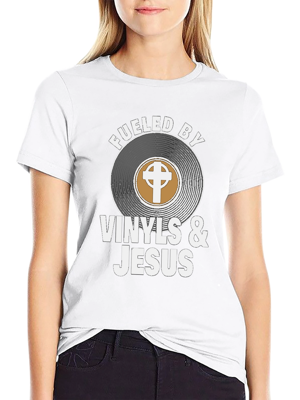 Fueled By Vinyls & Jesus Graphic Tee