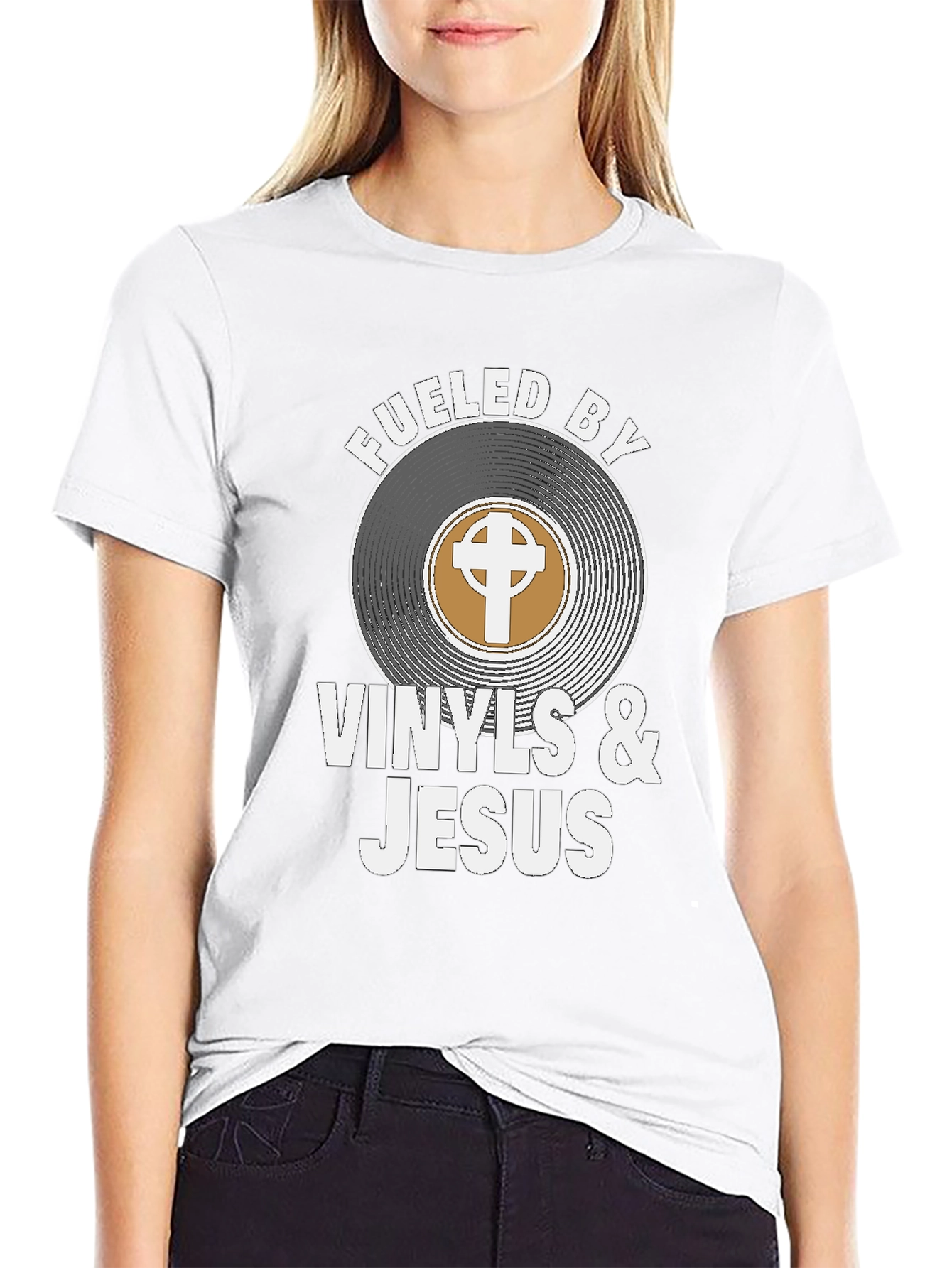 Fueled By Vinyls & Jesus Graphic Tee