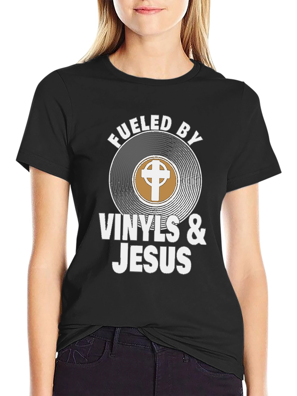 Fueled By Vinyls & Jesus Graphic Tee