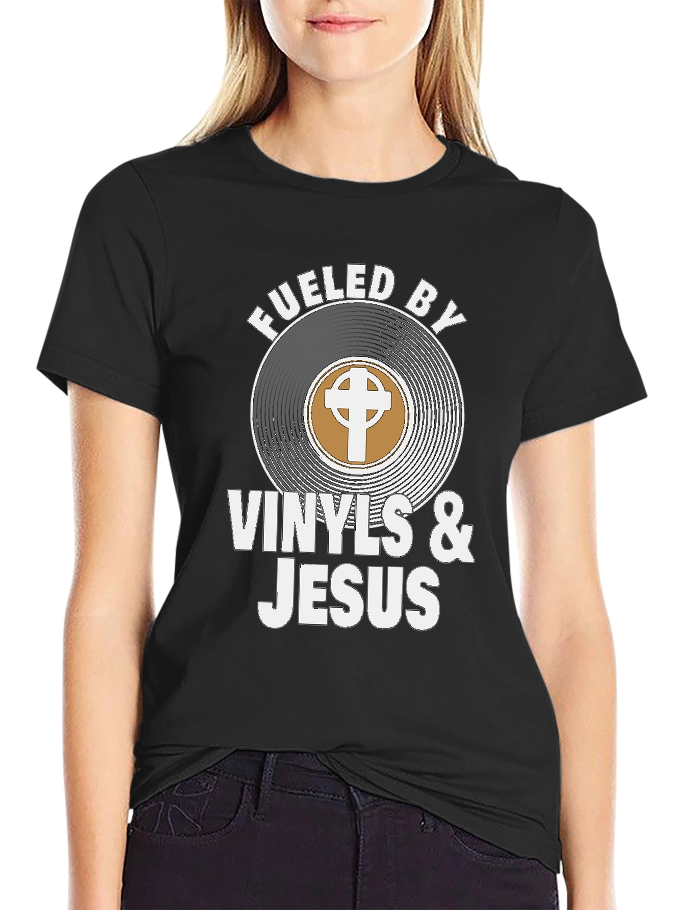 Fueled By Vinyls & Jesus Graphic Tee