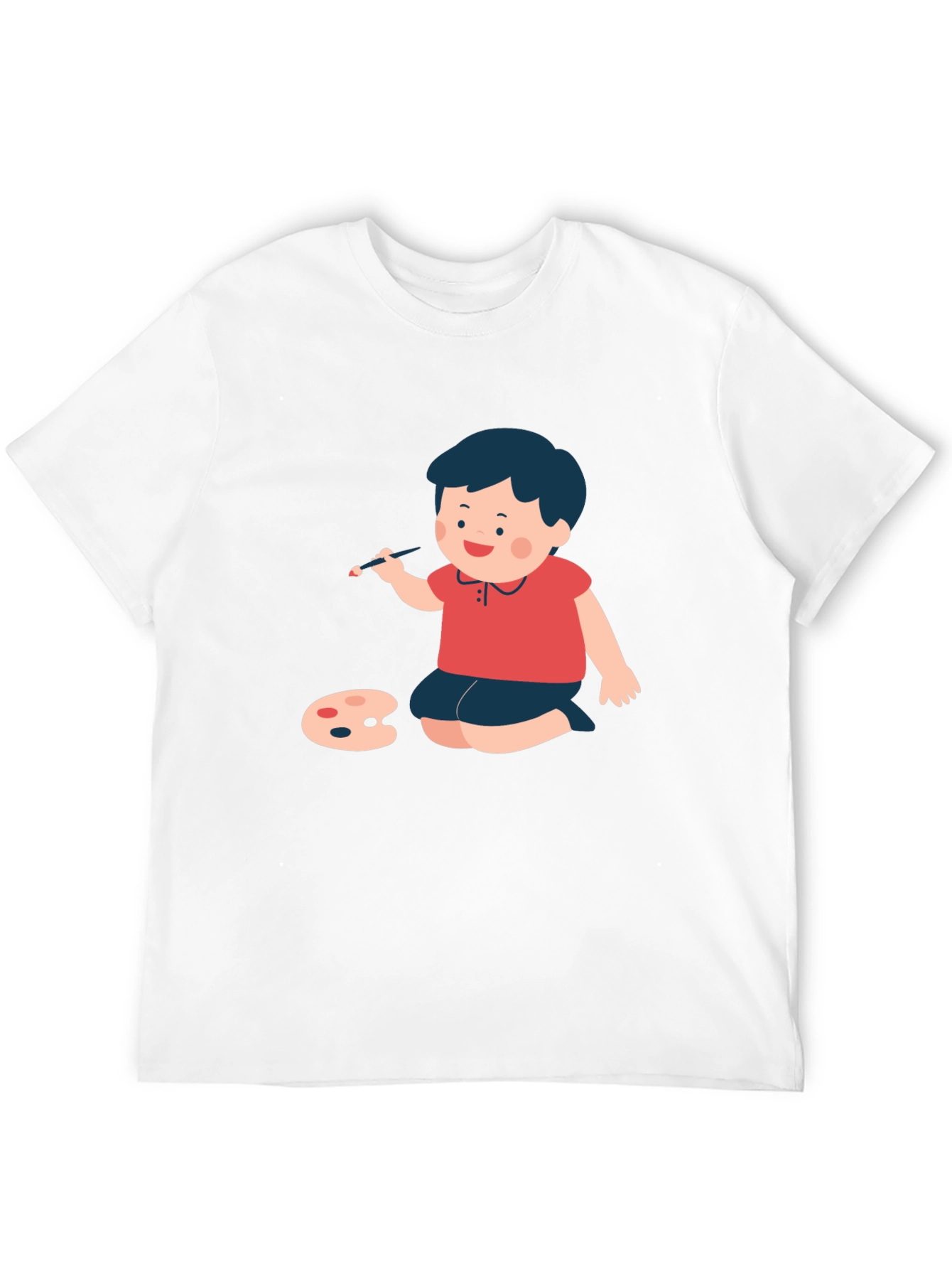 Boy Painter Graphic Tee - Black