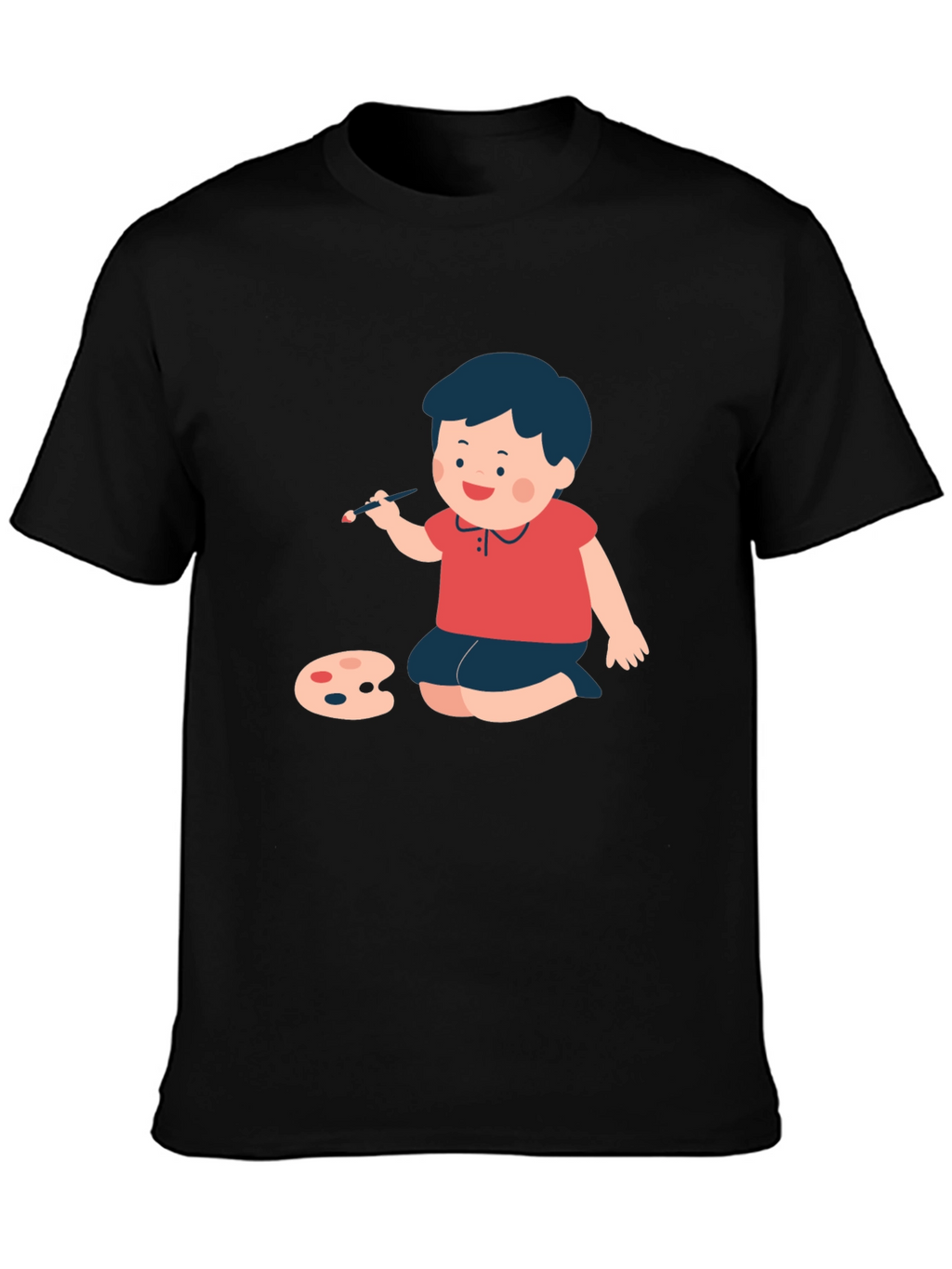 Boy Painter Graphic Tee - Black
