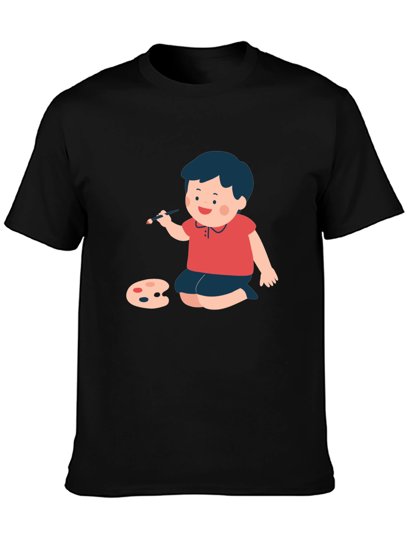 Boy Painter Graphic Tee - Black