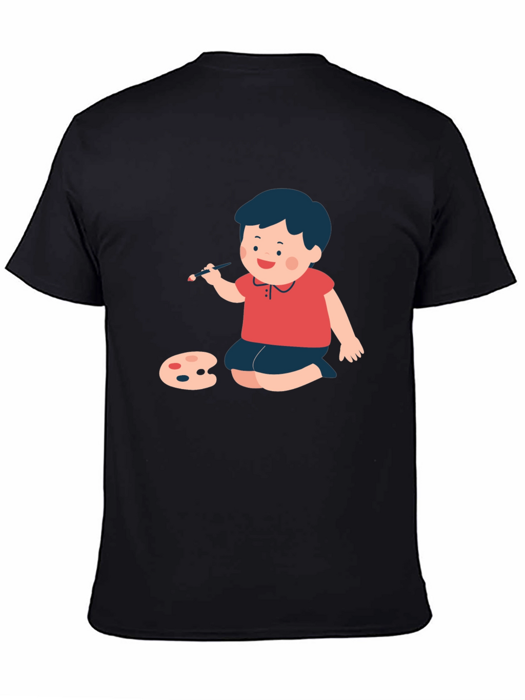 Boy Painter Graphic Tee - Black