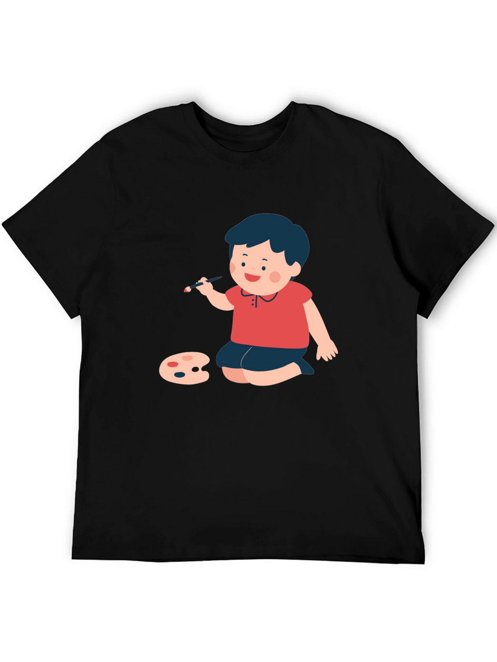 Boy Painter Graphic Tee - Black