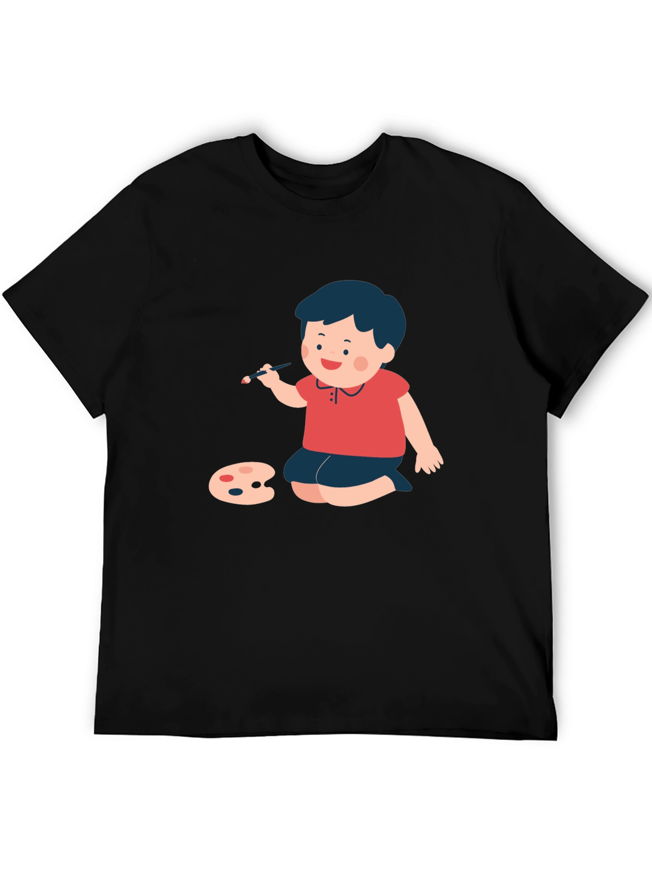 Boy Painter Graphic Tee - Black