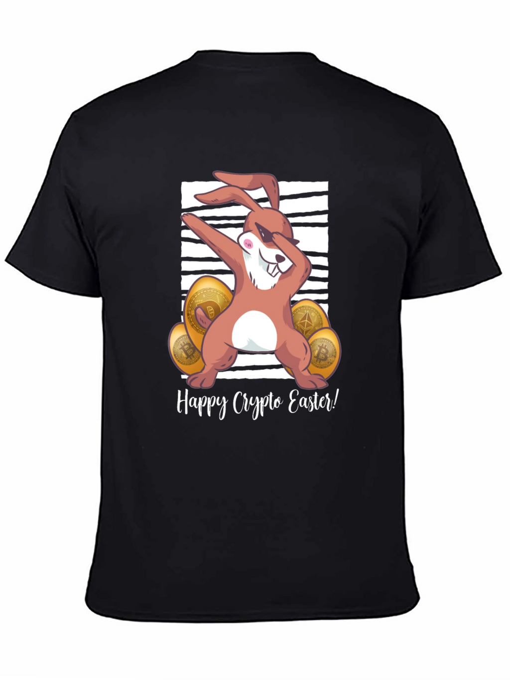 Happy Crypto Easter T-Shirt - Dabbing Bunny Design