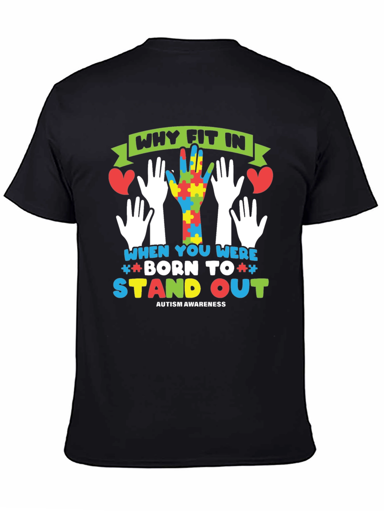 Autism Awareness Graphic Tee - Born to Stand Out T-Shirt