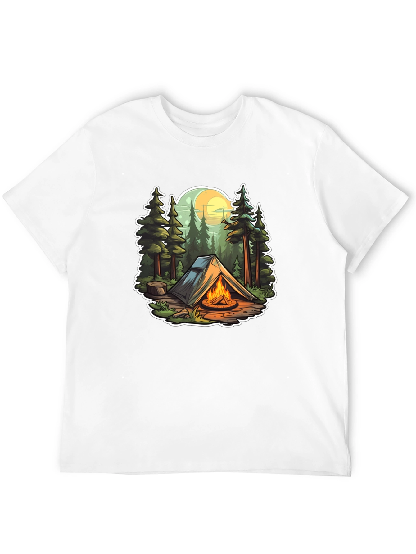 Camping Adventure Black T-Shirt