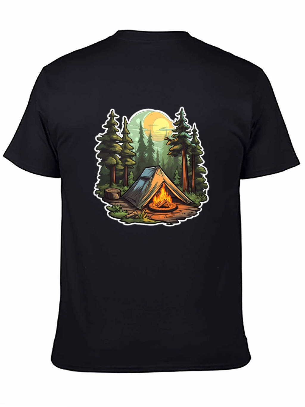 Camping Adventure Black T-Shirt