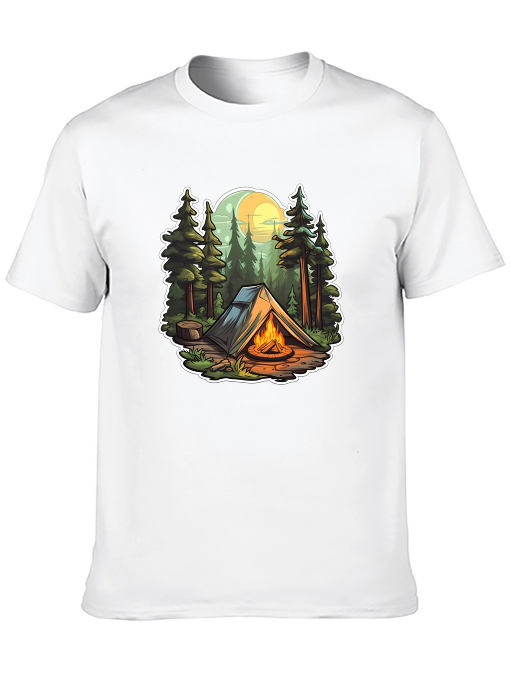 Camping Adventure Black T-Shirt