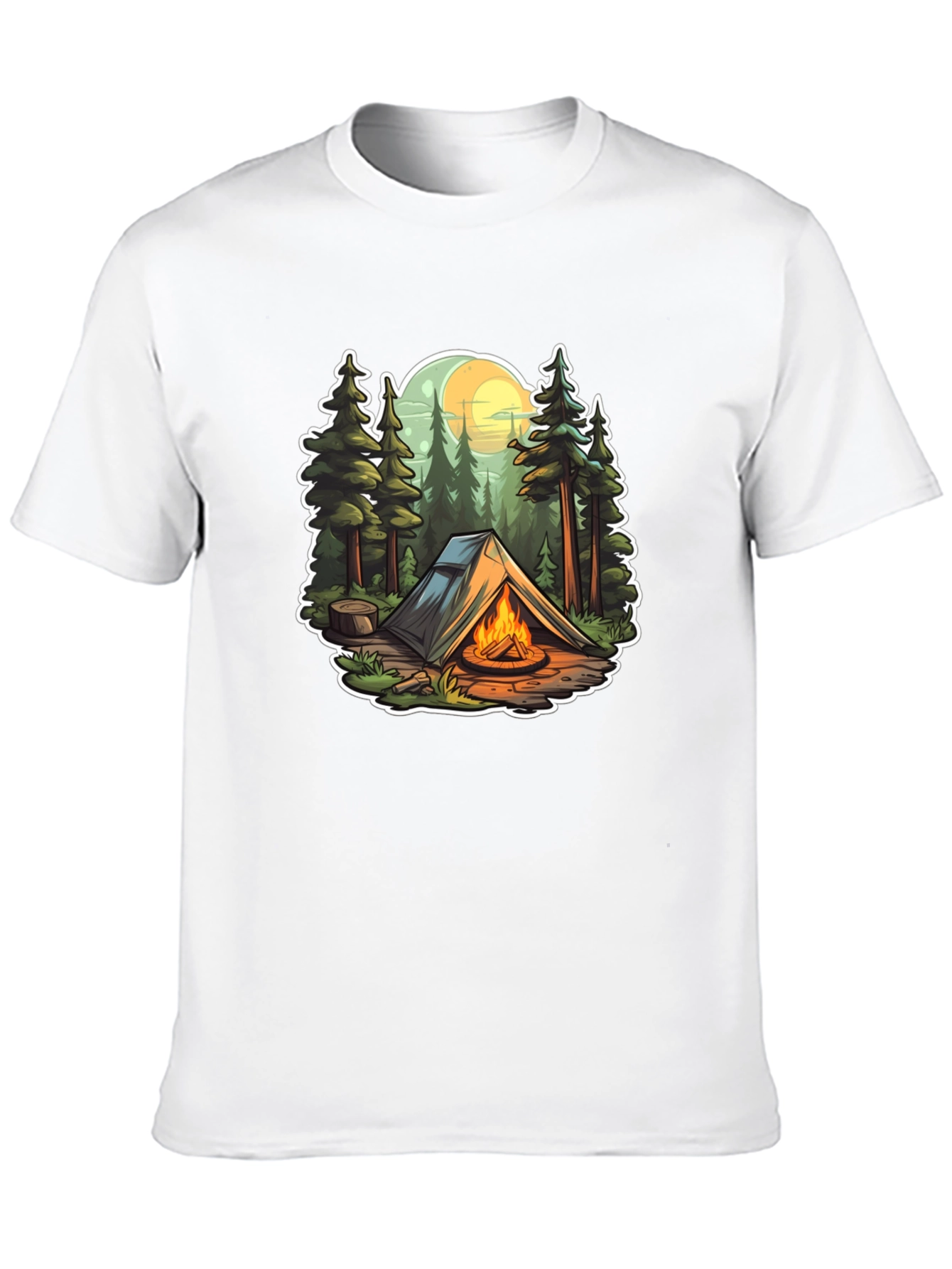 Camping Adventure Black T-Shirt