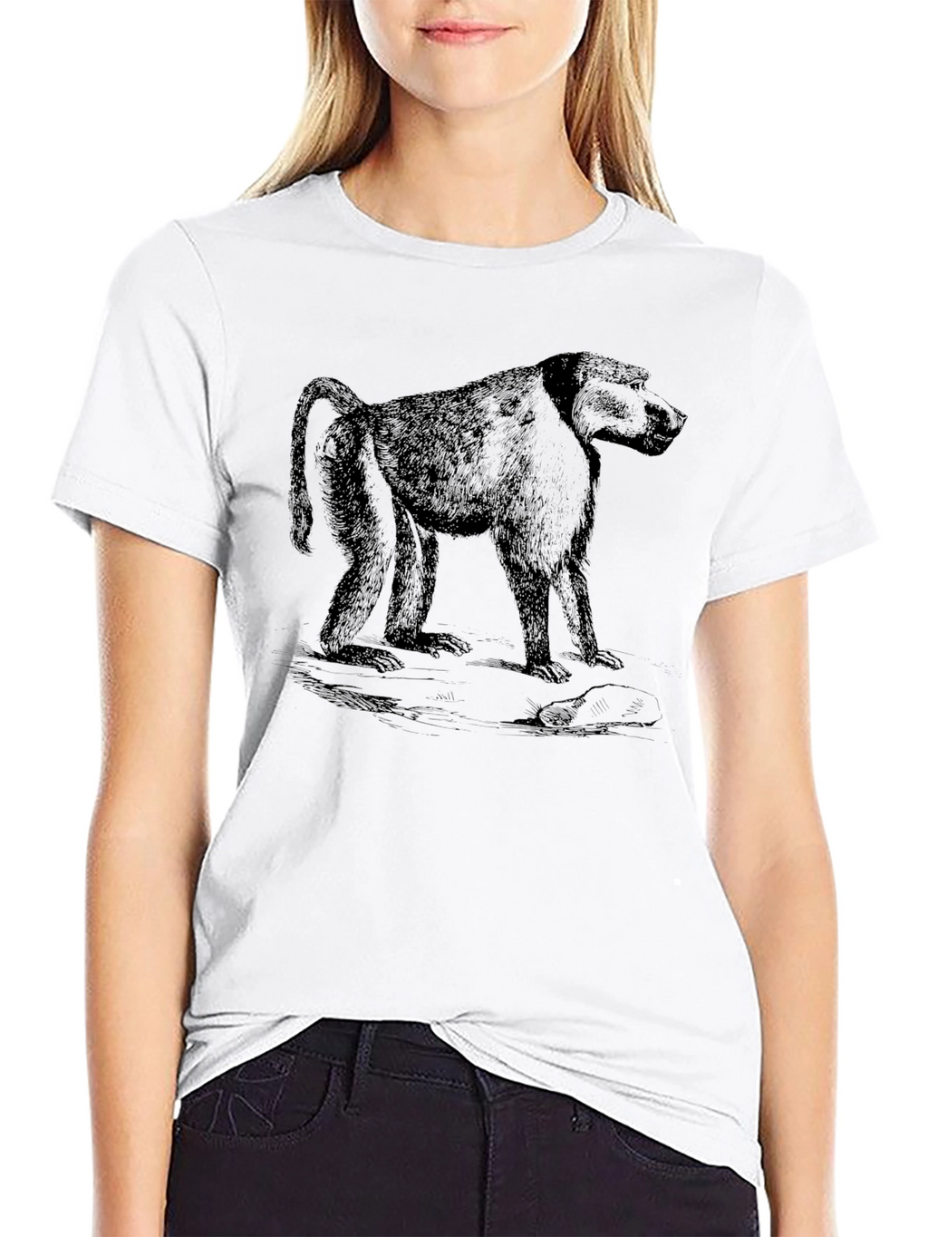 Baboon Graphic Black T-Shirt | Mens Classic Fit