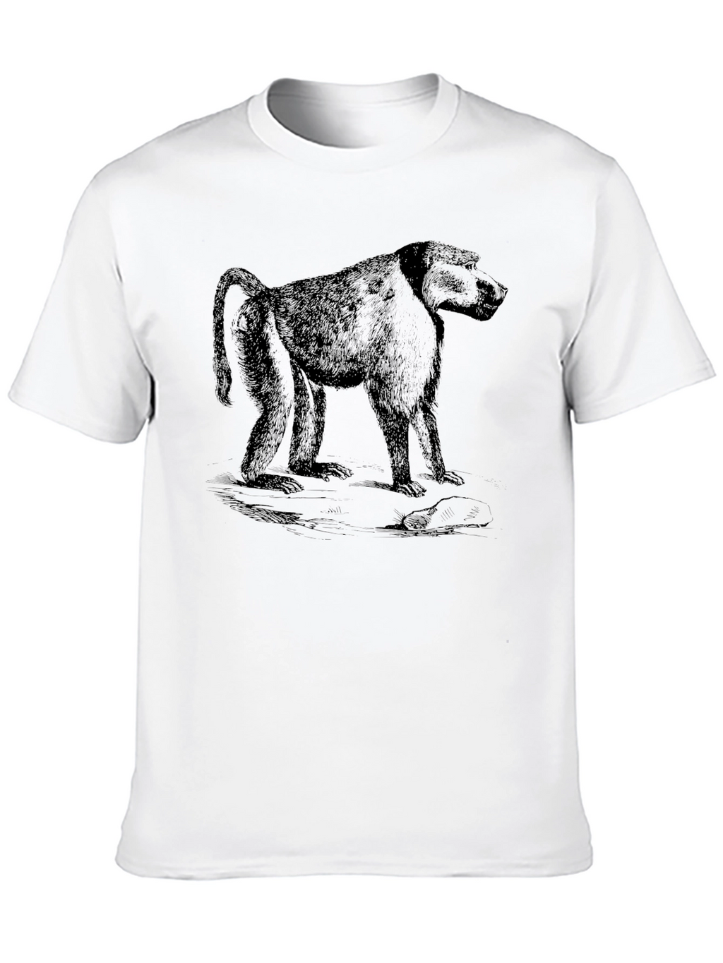 Baboon Graphic Black T-Shirt | Mens Classic Fit
