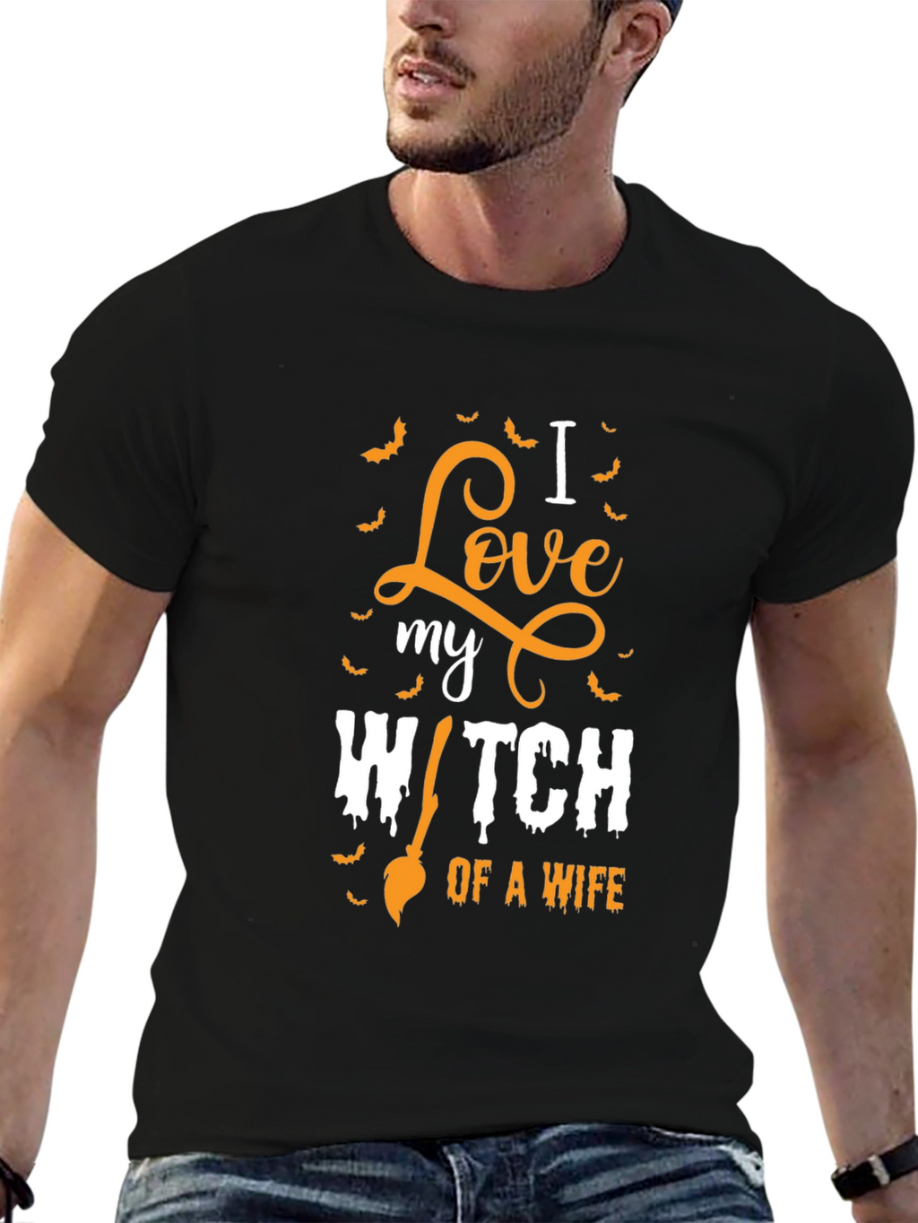 I Love My Witch Wife Halloween T-Shirt