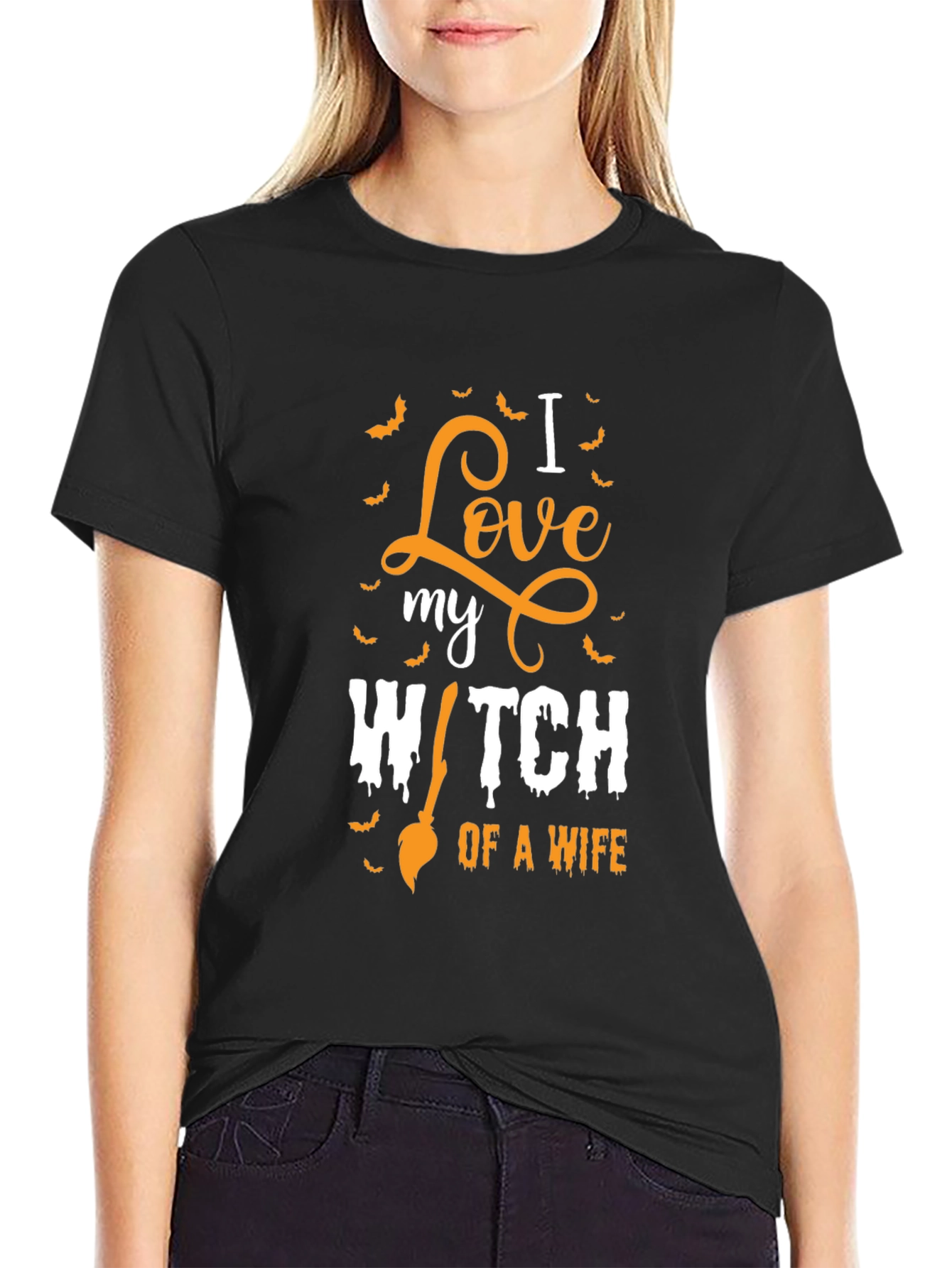 I Love My Witch Wife Halloween T-Shirt