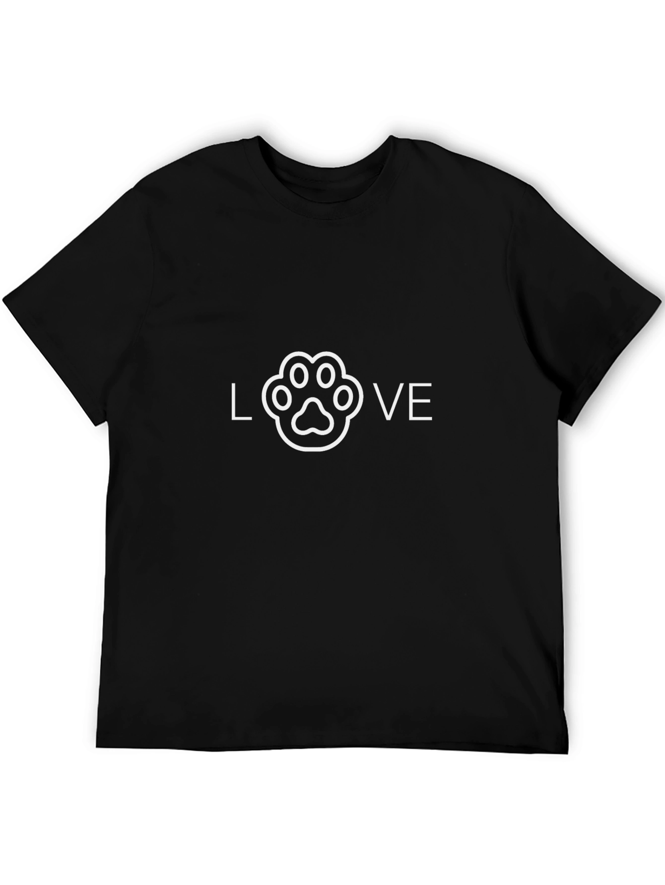 LOVE Paw Print Graphic T-Shirt