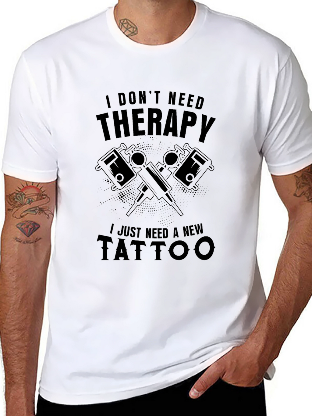 Funny Tattoo Therapy T-Shirt - New Tattoo Needed