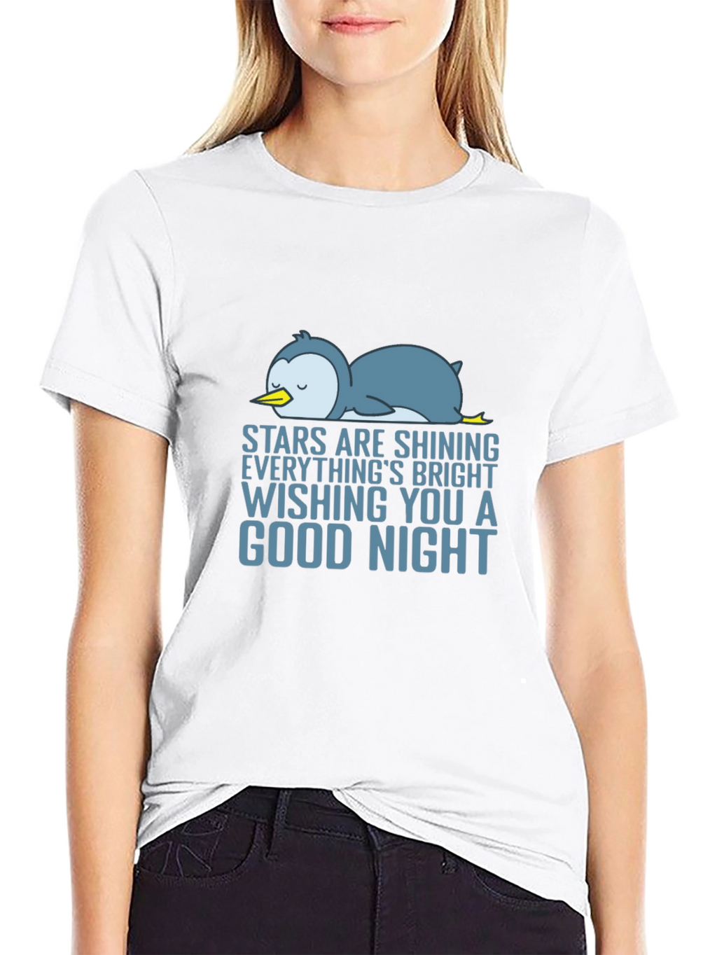 Penguin Good Night Graphic T-Shirt