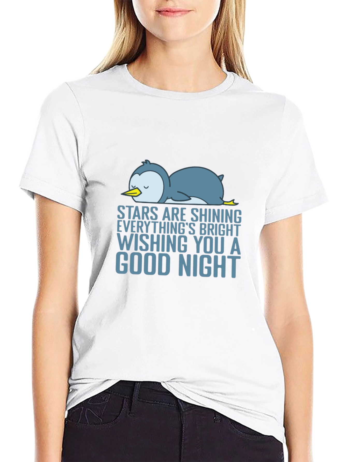 Penguin Good Night Graphic T-Shirt