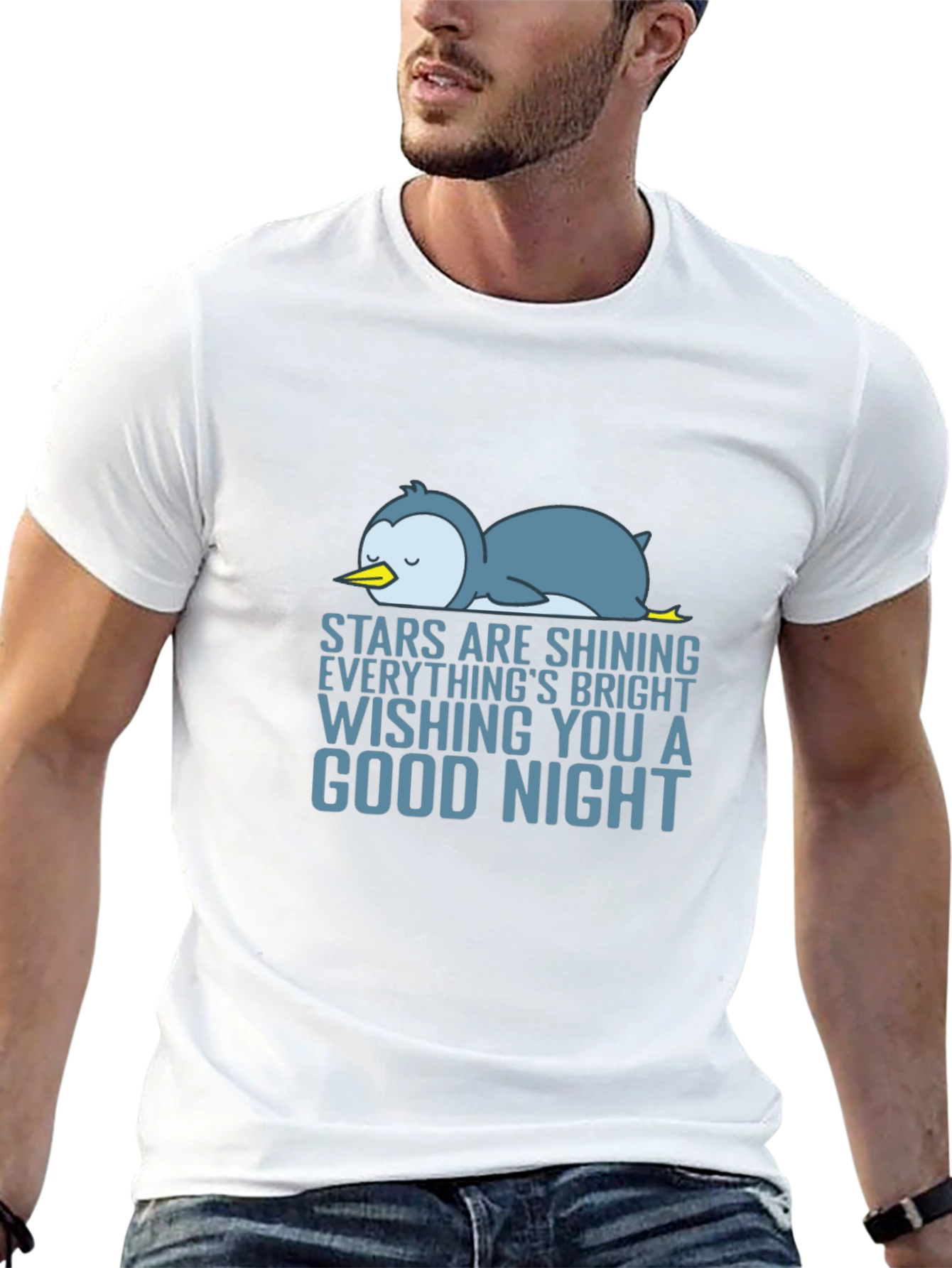Penguin Good Night Graphic T-Shirt