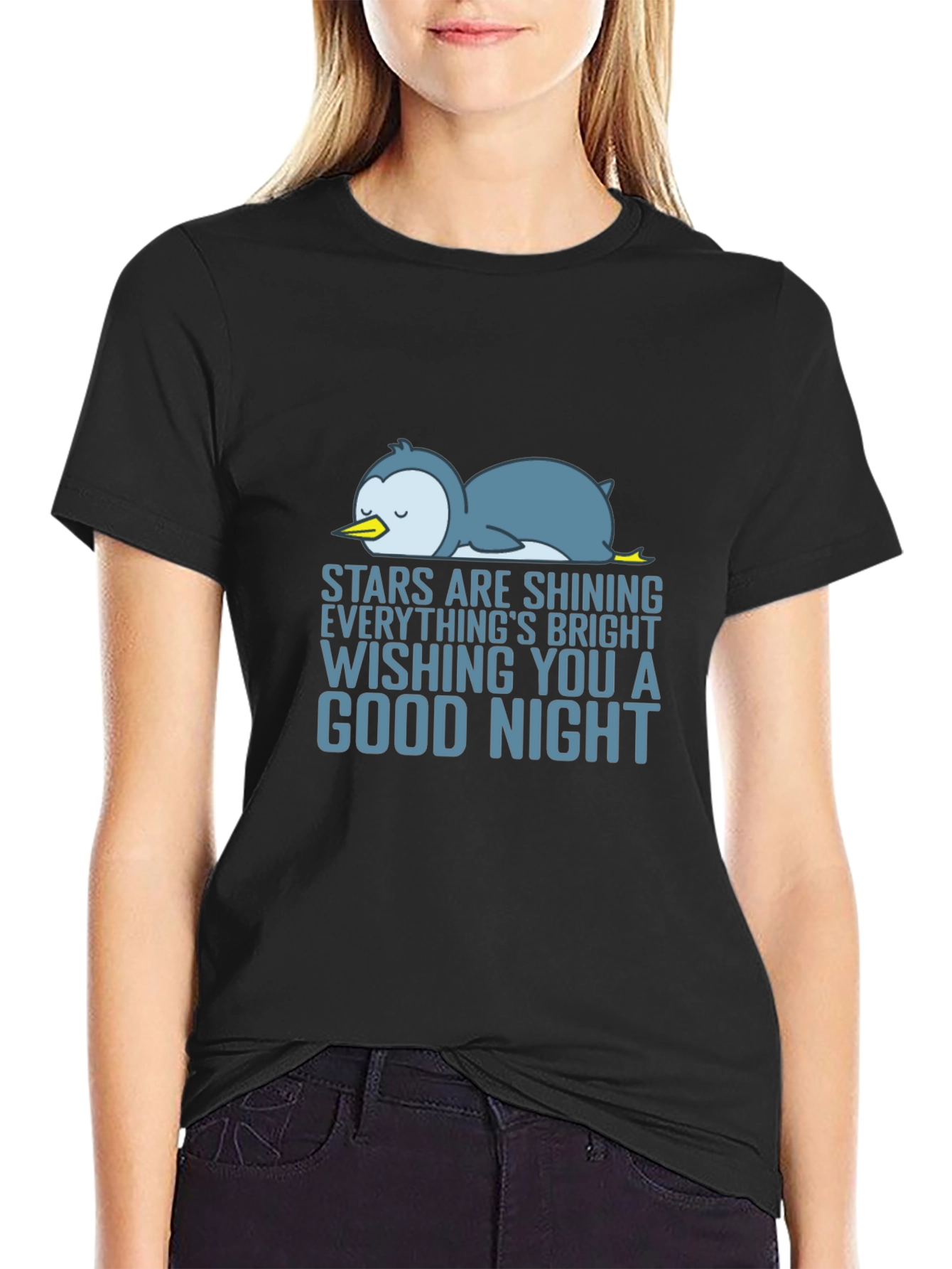 Penguin Good Night Graphic T-Shirt