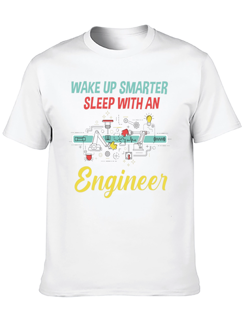 Wake Up Smarter Engineer Black T-Shirt