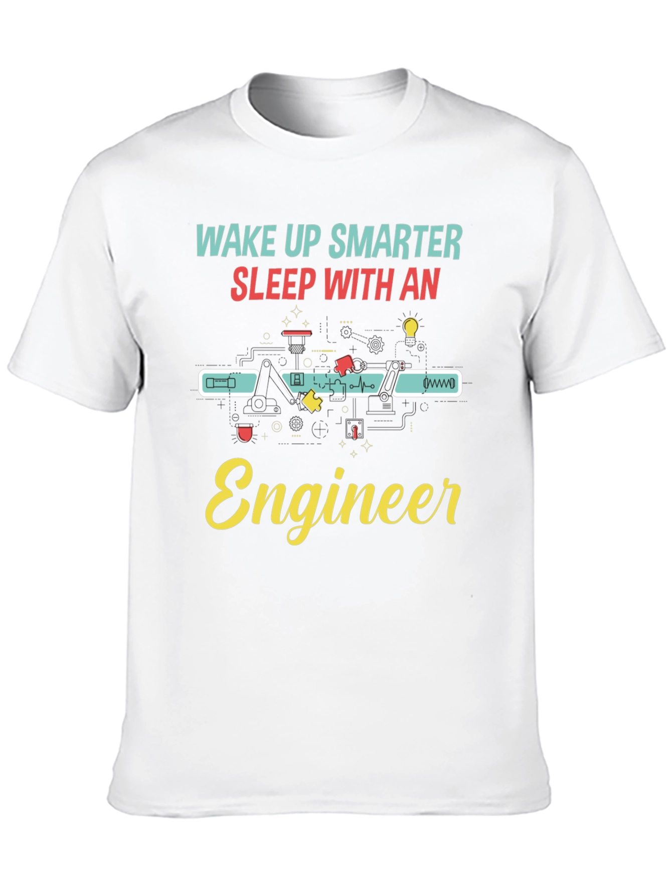 Wake Up Smarter Engineer Black T-Shirt