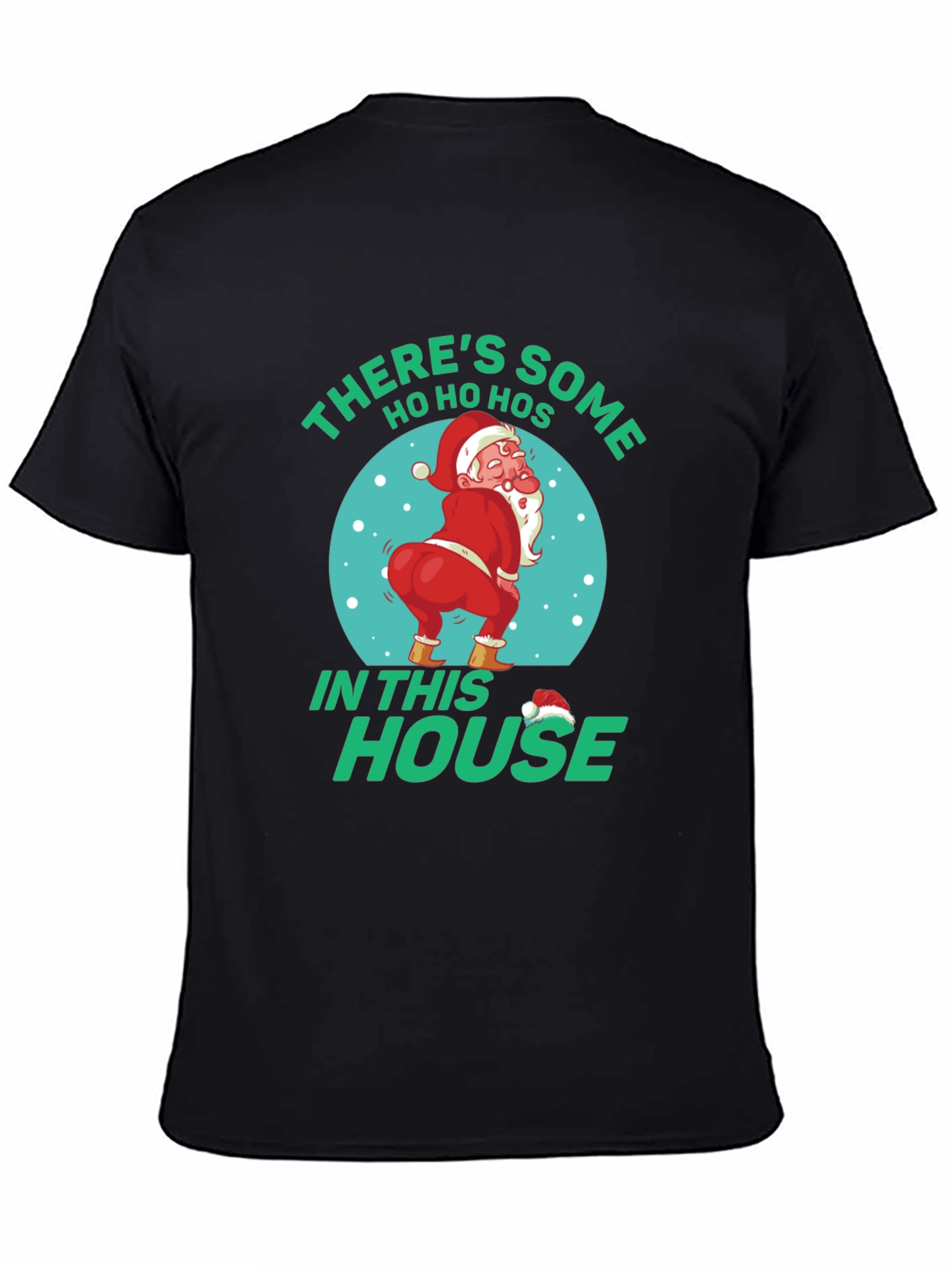 Funny Santa Ho Ho Hos Graphic Tee - Christmas Humor
