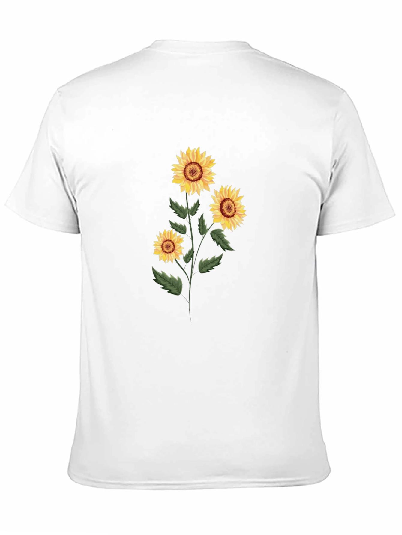 Sunflower Graphic Print Tee - Black Cotton Blend