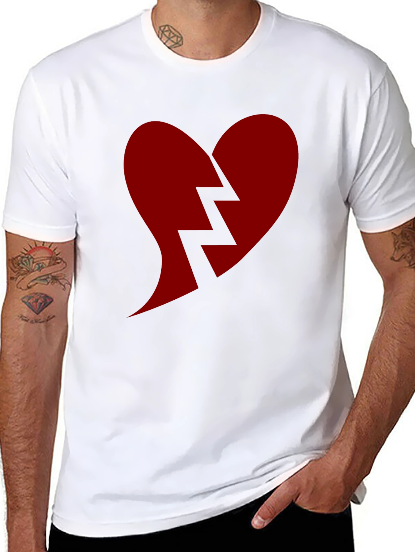 Broken Heart Graphic Tee - Classic Comfort Fit