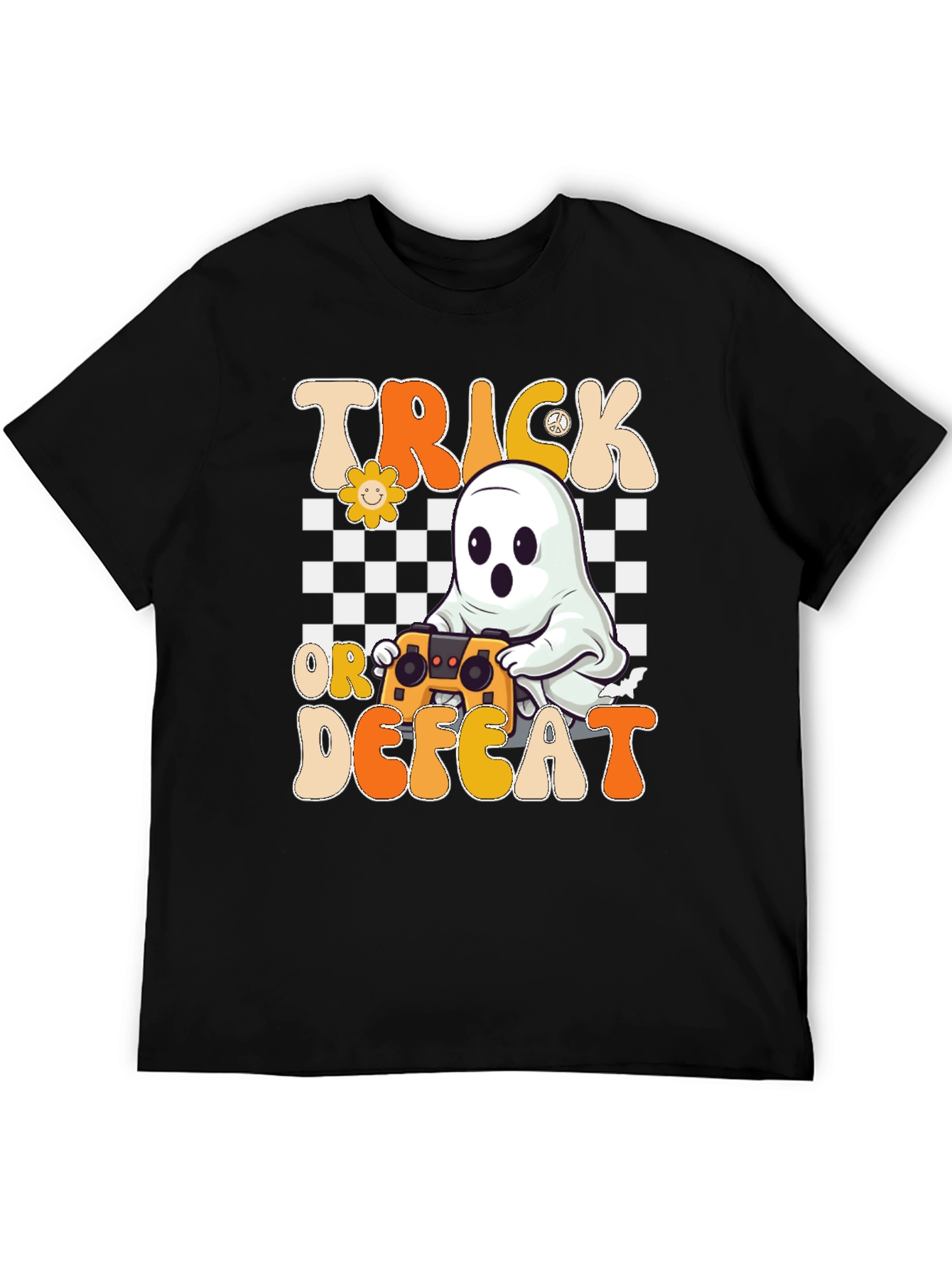 Trick or Defeat Gamer Ghost T-Shirt