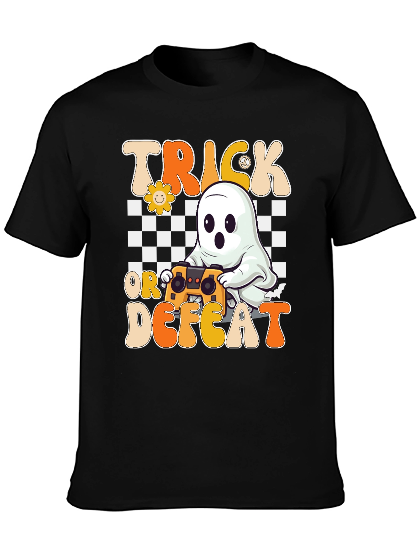 Trick or Defeat Gamer Ghost T-Shirt