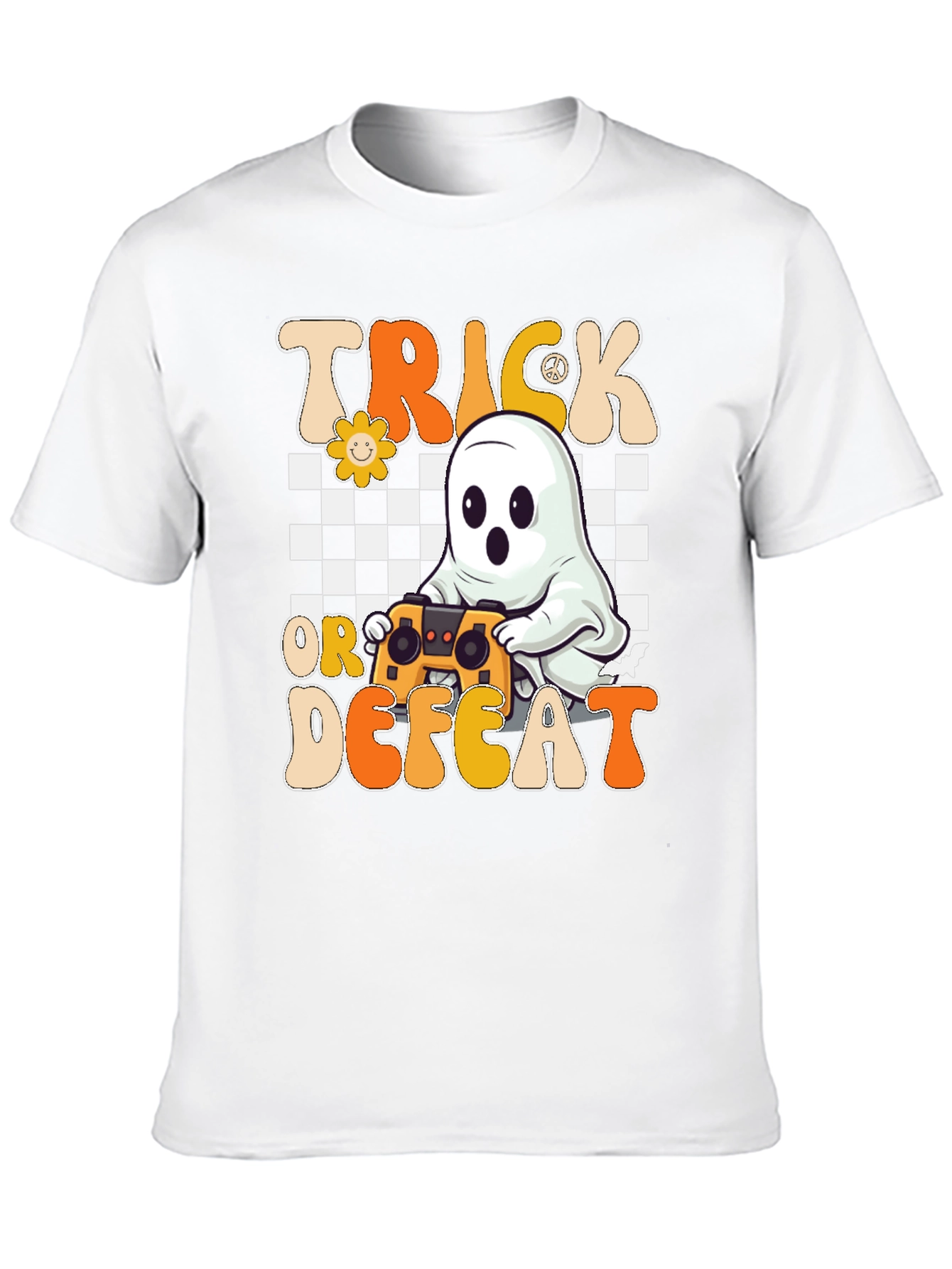 Trick or Defeat Gamer Ghost T-Shirt