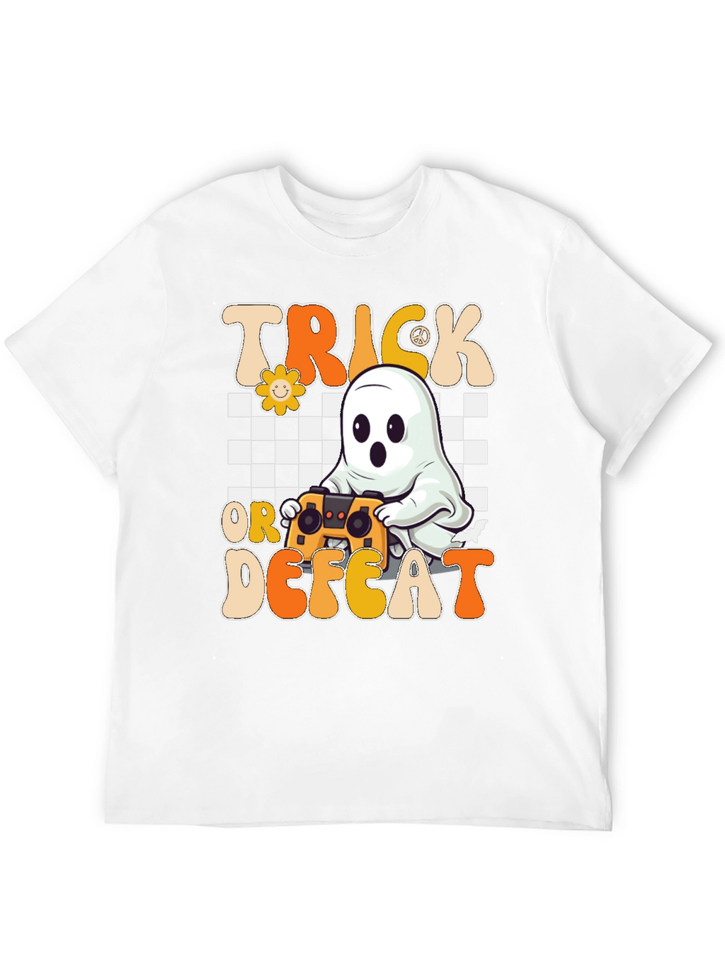 Trick or Defeat Gamer Ghost T-Shirt