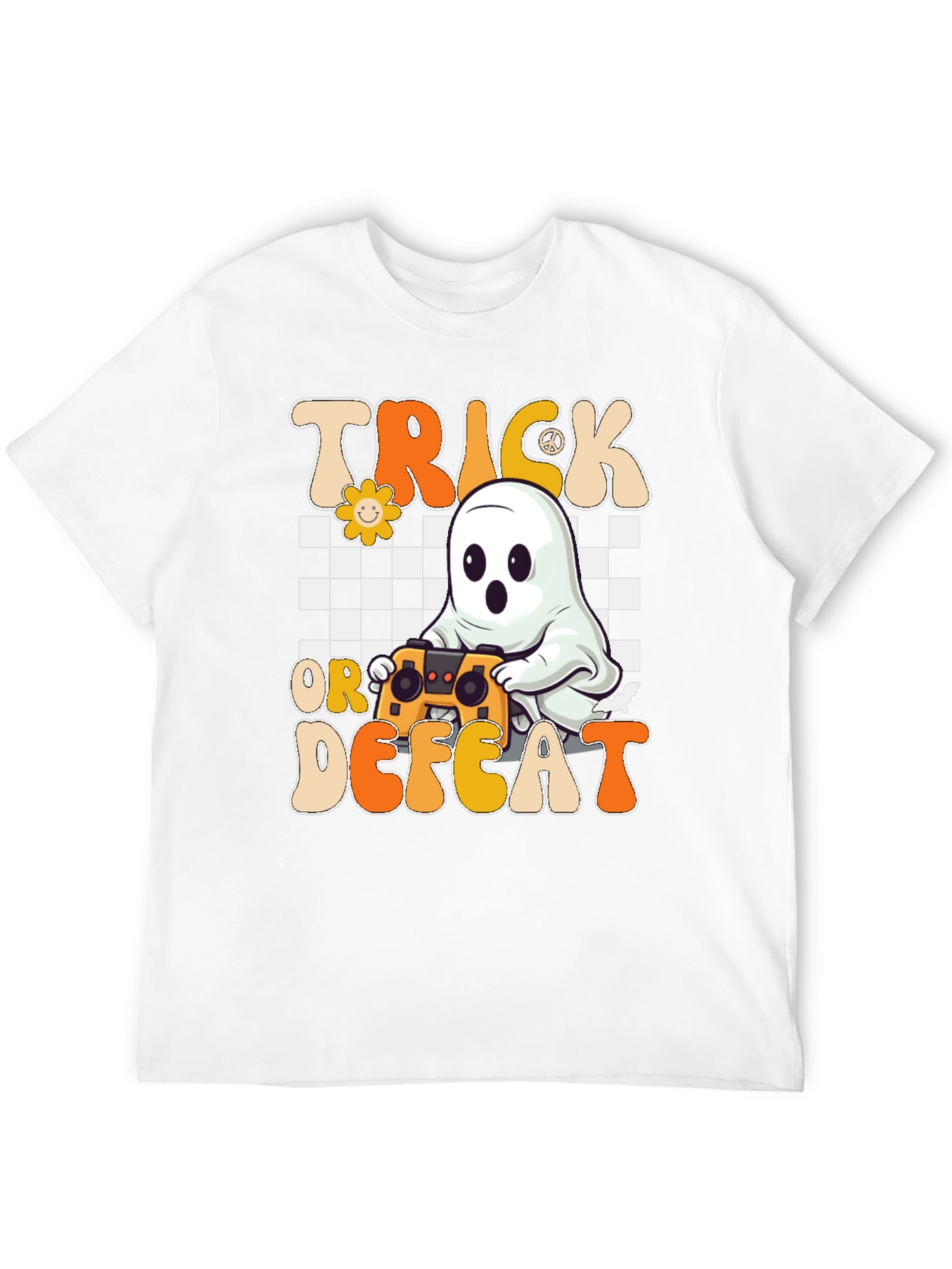Trick or Defeat Gamer Ghost T-Shirt