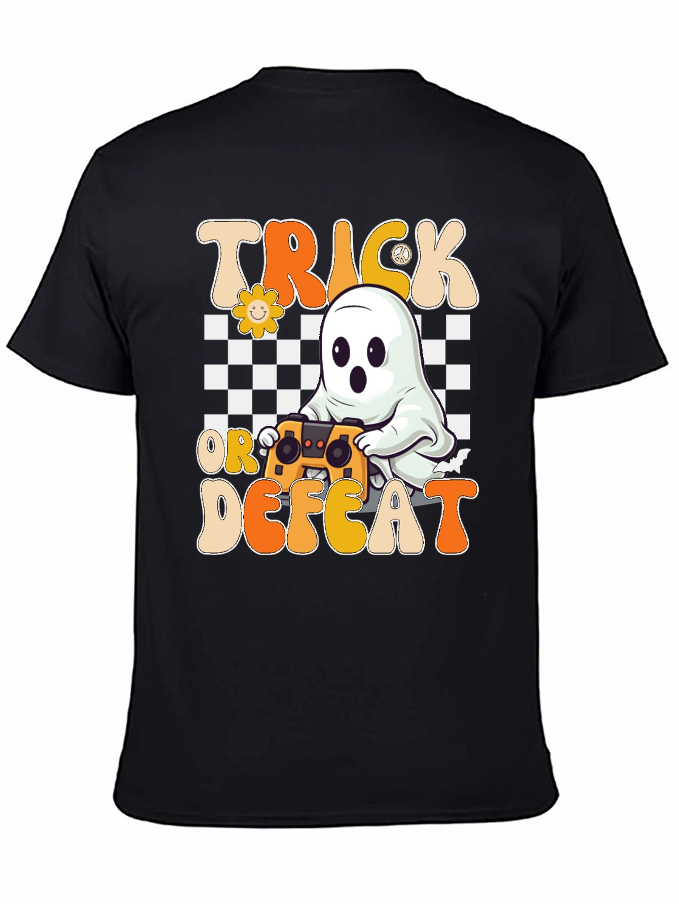 Trick or Defeat Gamer Ghost T-Shirt
