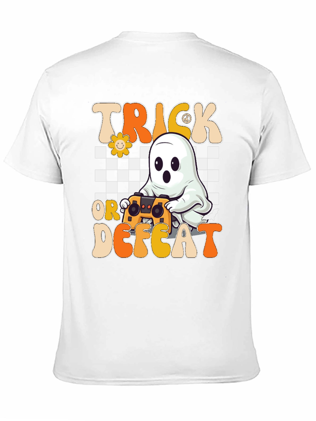 Trick or Defeat Gamer Ghost T-Shirt