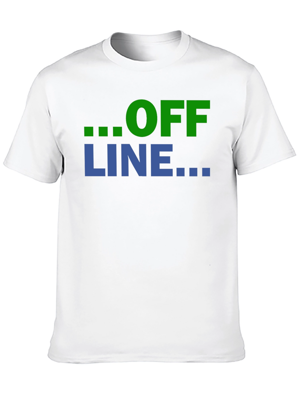 Offline Mode Graphic T-Shirt - Black Casual Tee