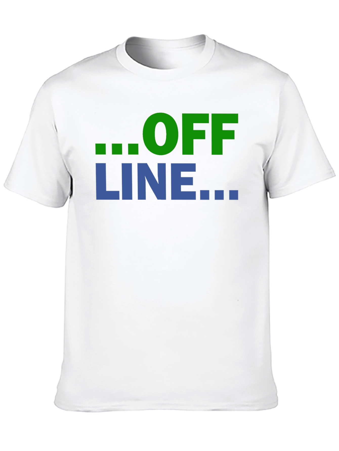 Offline Mode Graphic T-Shirt - Black Casual Tee