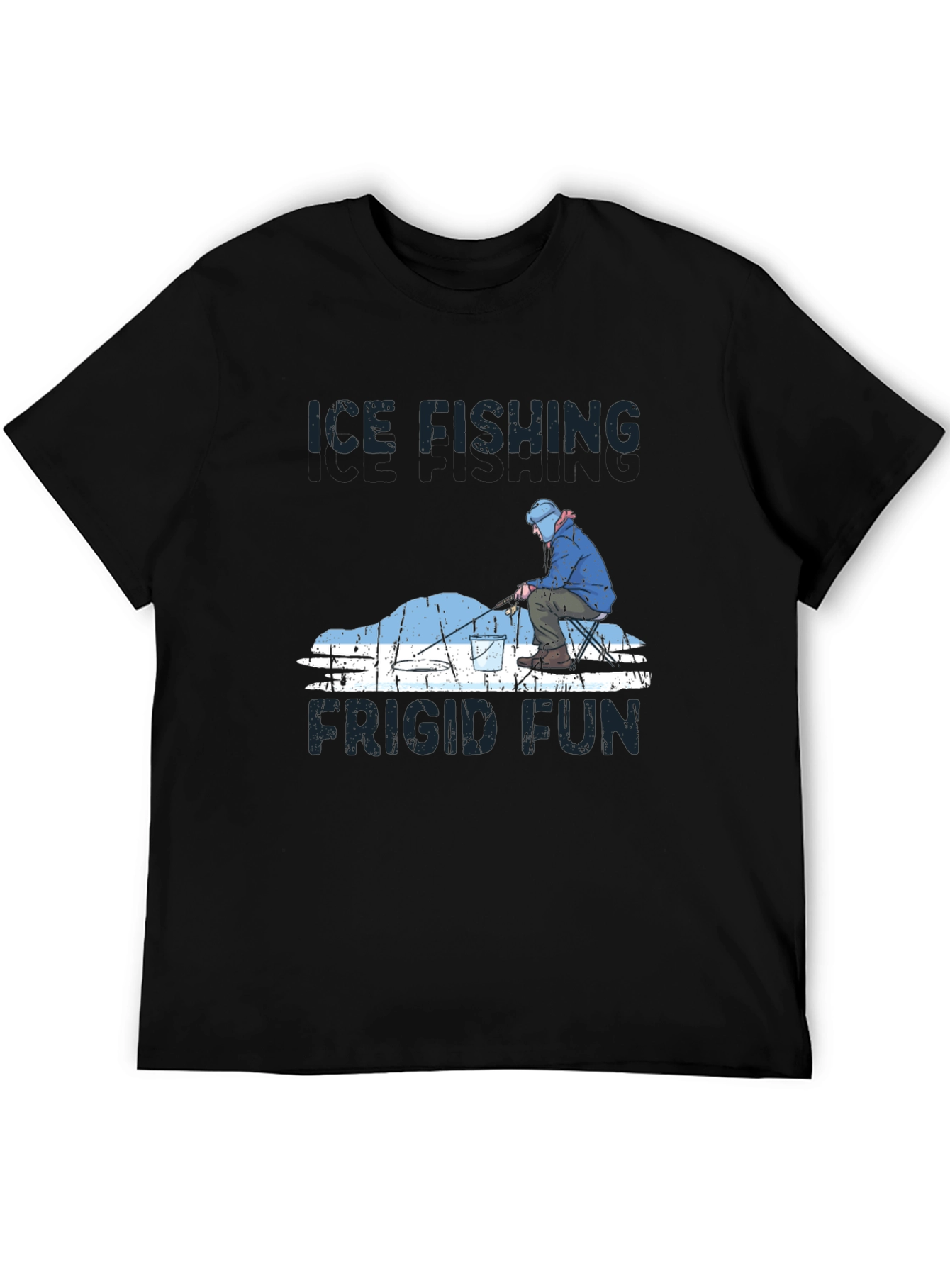 Ice Fishing Frigid Fun Graphic T-Shirt