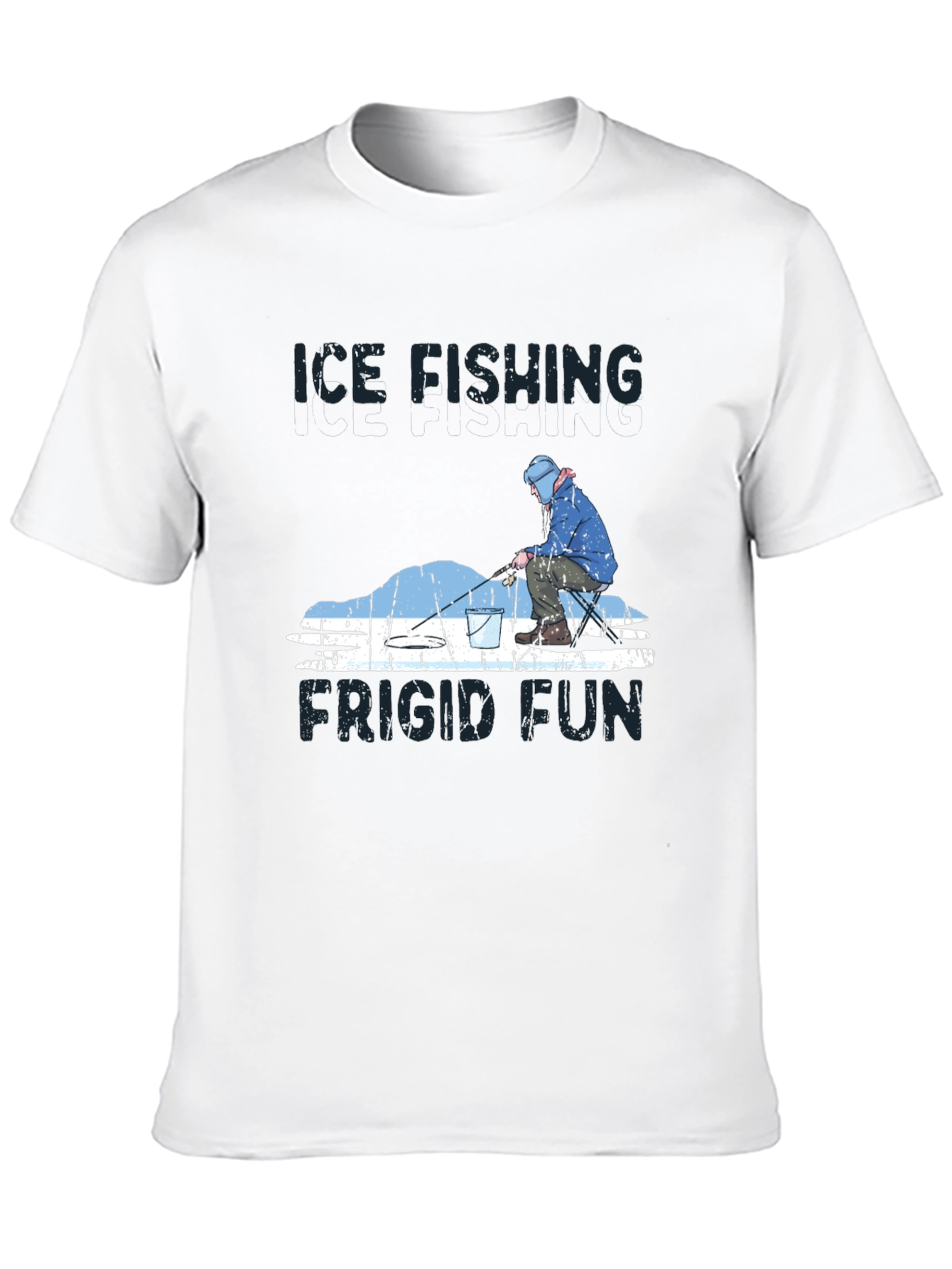 Ice Fishing Frigid Fun Graphic T-Shirt