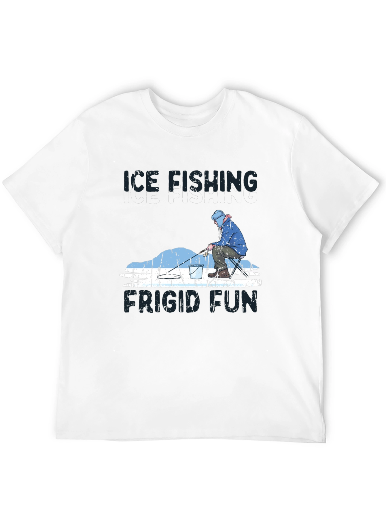 Ice Fishing Frigid Fun Graphic T-Shirt