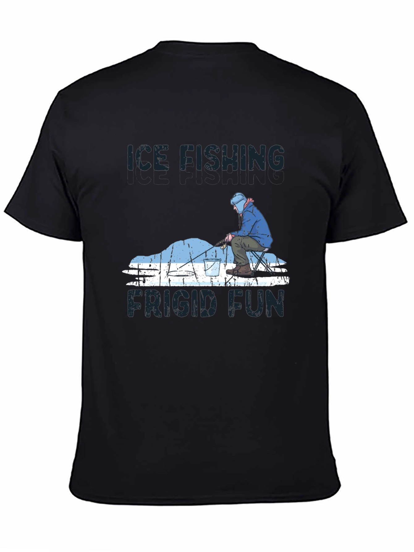 Ice Fishing Frigid Fun Graphic T-Shirt