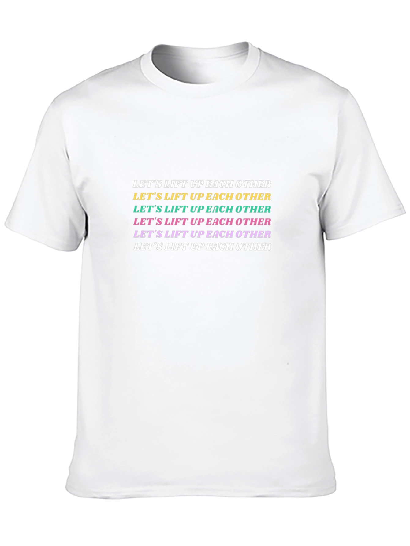 Trendy Lets Lift Up Each Other Graphic Black T-Shirt
