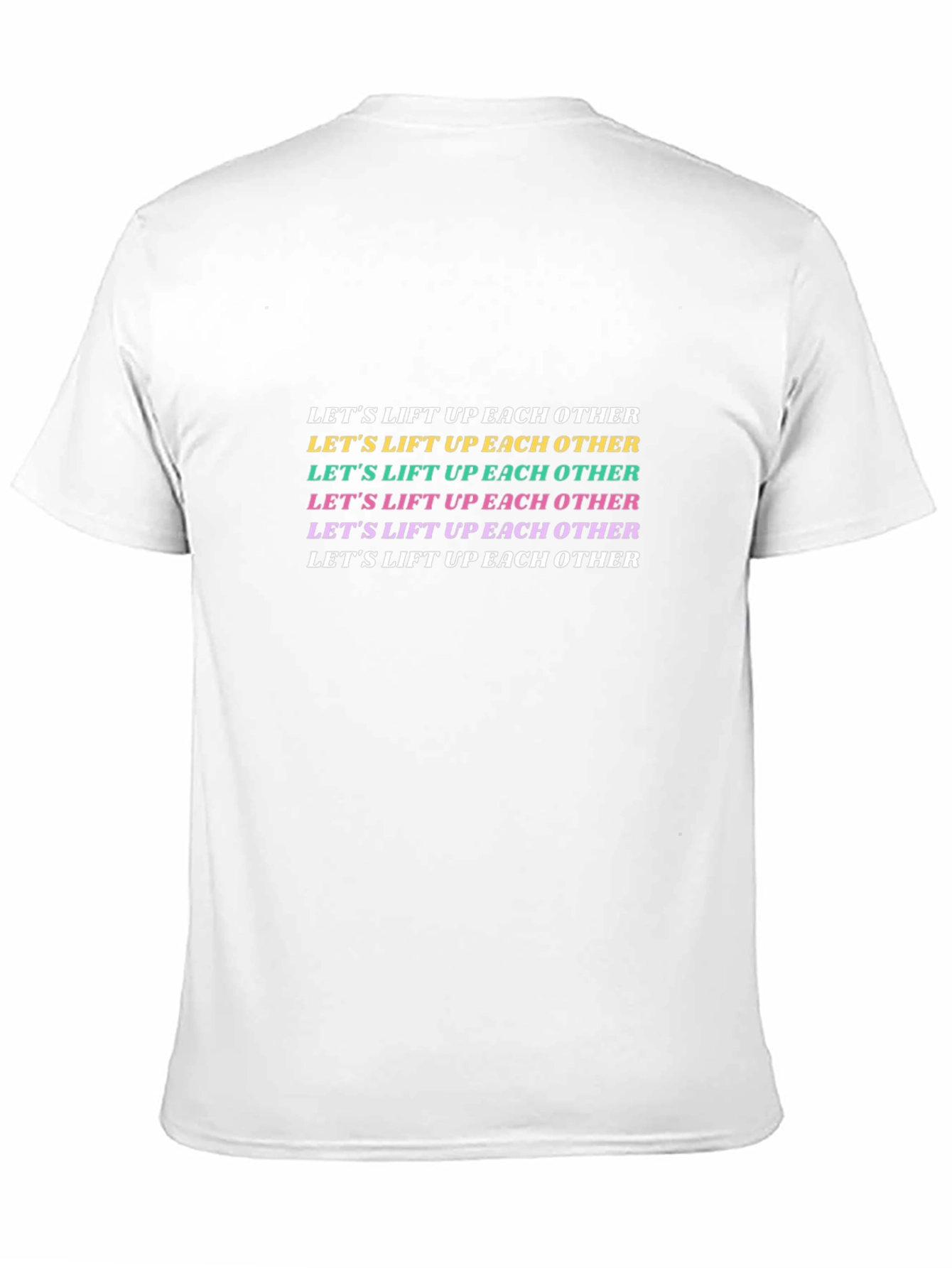 Trendy Lets Lift Up Each Other Graphic Black T-Shirt