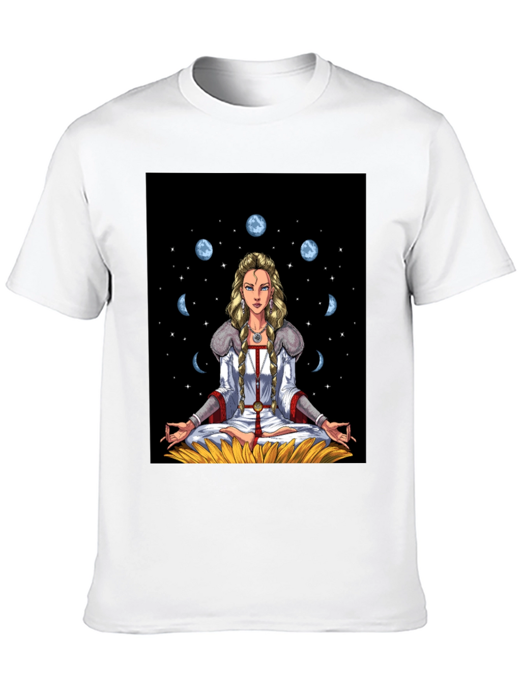 Celestial Moon Phase Yoga T-Shirt