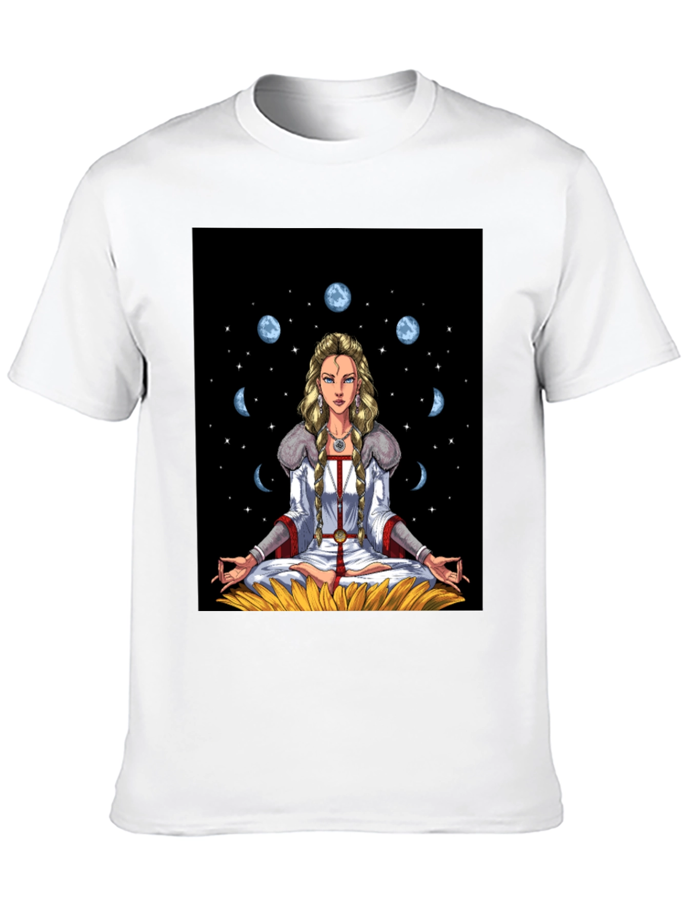 Celestial Moon Phase Yoga T-Shirt